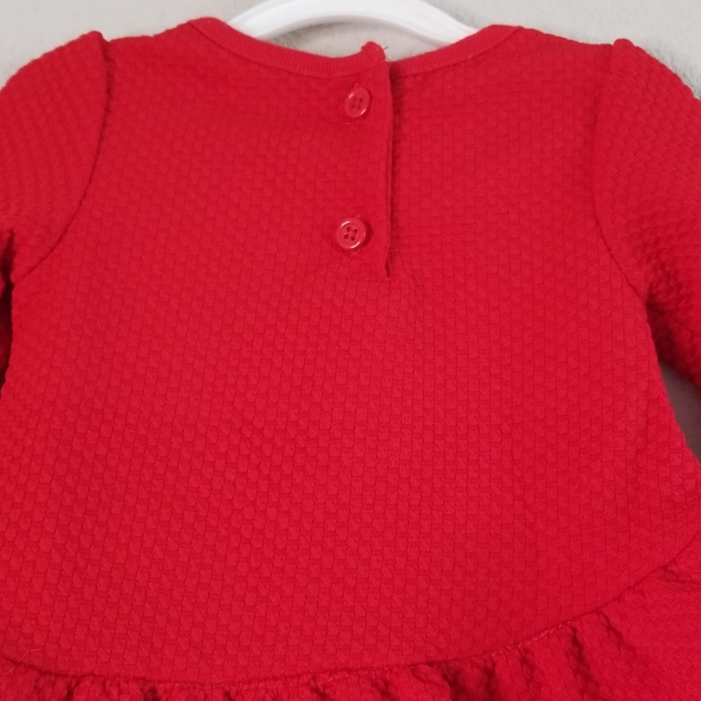 Nanette Kids Red Tiered Ruffle Embroidered Top - Picture 5 of 7
